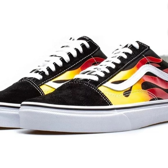 VANS OLD SKOOL FLAME Sneakers Flame Sz 9 Men Women 10.5 Skater - Picture 2 of 9